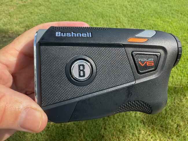 Author Holding The Bushnell Tour V6 Laser Rangefinder Author Holding The Bushnell Tour V6 Laser Rangefinder
