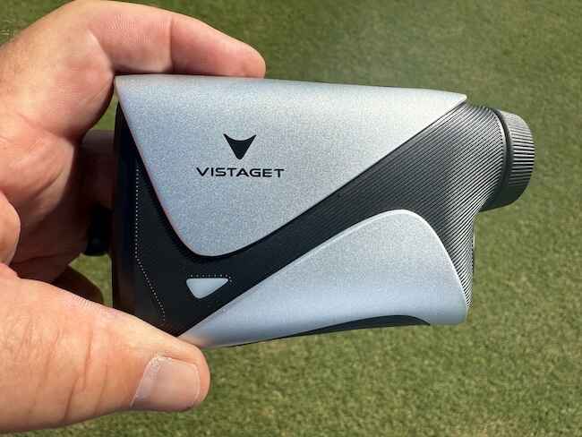 Author Holding The Vistaget Golvia Pro Golf Rangefinder Author Holding The Vistaget Golvia Pro Golf Rangefinder