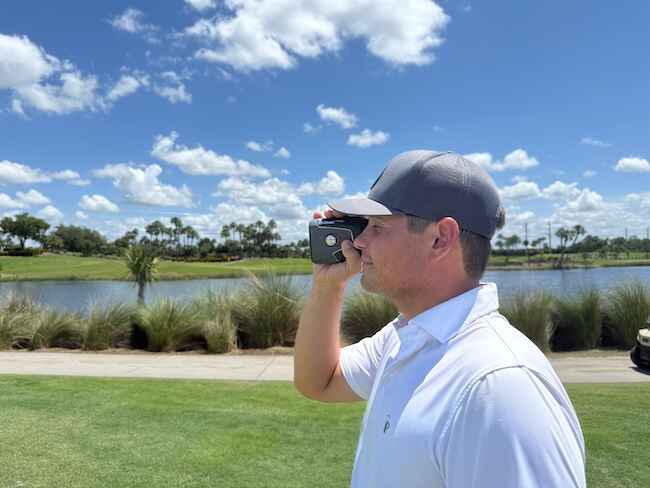 PGA Tour Player John VanDerLaan Using The Bushnell Pro XE Rangefinder PGA Tour Player John VanDerLaan Using The Bushnell Pro XE Rangefinder