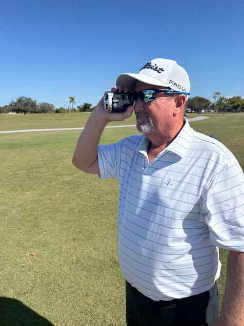 Author Using The Mileseey Hybrid GPS Laser Rangefinder Author Using The Mileseey Hybrid GPS Laser Rangefinder