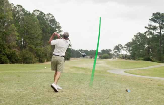 Golfer Hitting A Draw With The SF1 Driver Golfer Hitting A Draw With The SF1 Driver