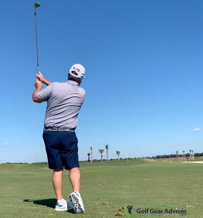 Author Hitting A Wedge Shot Into The Green Author Hitting A Wedge Shot Into The Green