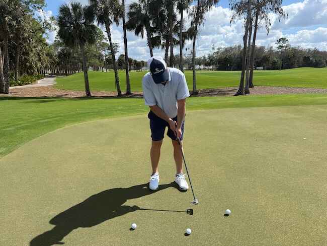 Author Practicing Lag Putting Author Practicing Lag Putting