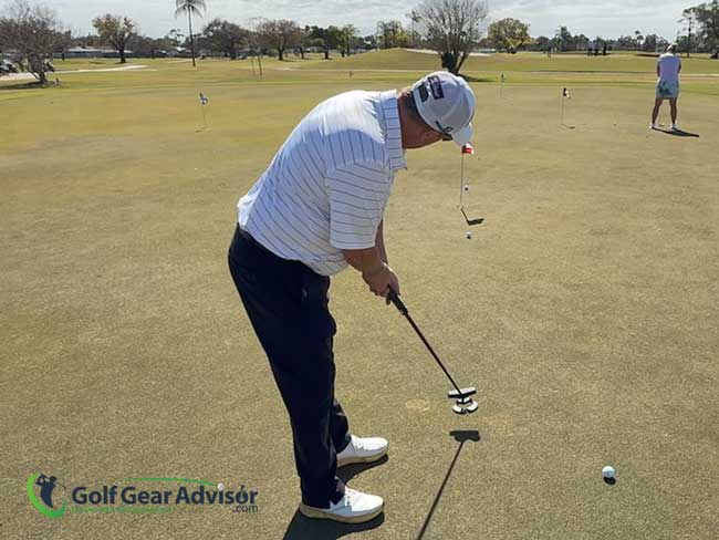 Author Practicing Putting Author Practicing Putting
