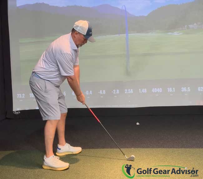 Author Testing The Titleist T100 Irons On A Trackman Launch Monitor Author Testing The Titleist T100 Irons On A Trackman Launch Monitor