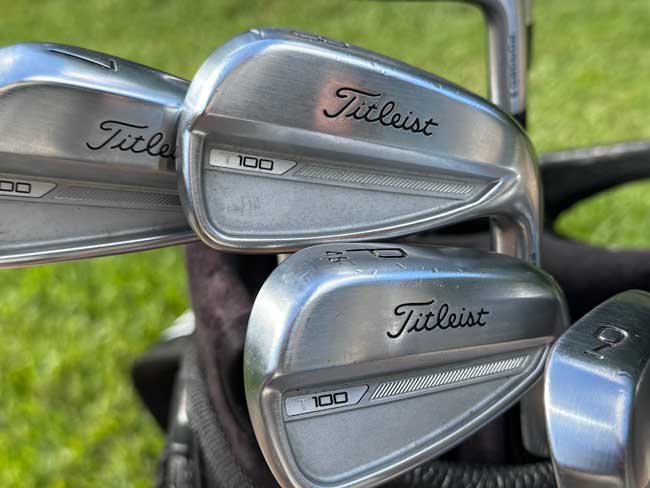 Closeup Of The Titleist T100 Irons Closeup Of The Titleist T100 Irons