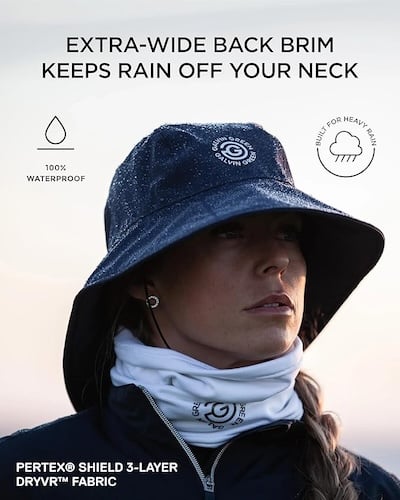 Galvin Green Extra Wide Back Brim Keeps Water Off Your Neck. Galvin Green Extra Wide Back Brim Keeps Water Off Your Neck.