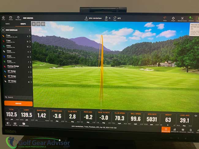 Titleist T100 Iron Numbers On The Trackman Launch Monitor Titleist T100 Iron Numbers On The Trackman Launch Monitor
