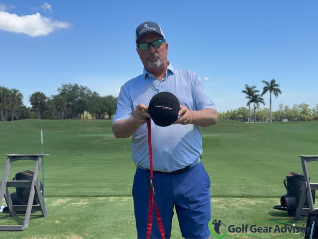 Author Holding The Tour Striker Smart Ball Author Holding The Tour Striker Smart Ball