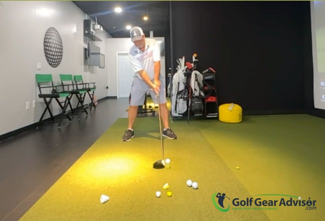 Author Testing The Taylormade Sim2 Max On The Trackman Launch Monitor Author Testing The Taylormade Sim2 Max On The Trackman Launch Monitor