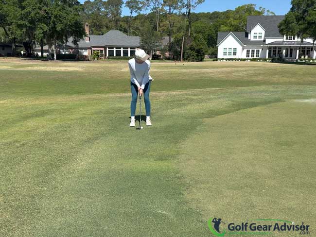 High Handicap Woman Golfer Testing The Wilson Staff Infinite Buckingham Putter High Handicap Woman Golfer Testing The Wilson Staff Infinite Buckingham Putter