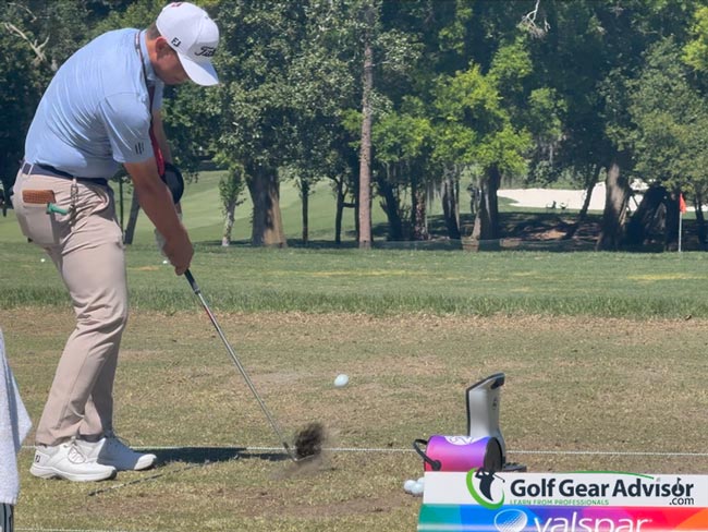 John VanDerLaan Warming Up On The Range At The Valspar Championship With The Tour Striker Smart Ball John VanDerLaan Warming Up On The Range At The Valspar Championship With The Tour Striker Smart Ball