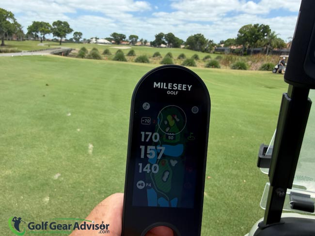 Using The Mileseey Genesonic Pro GPS On A Par Three To Determine The proper Club Selection Using The Mileseey Genesonic Pro GPS On A Par Three To Determine The proper Club Selection